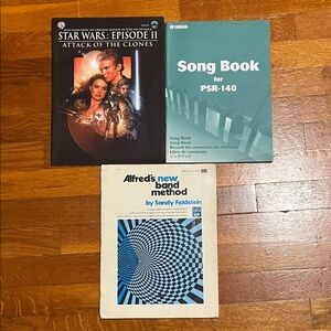 SONG BOOKS. Star Wars, Yamaha PSR-140 & Alfred’s new band.Used for FLUTE